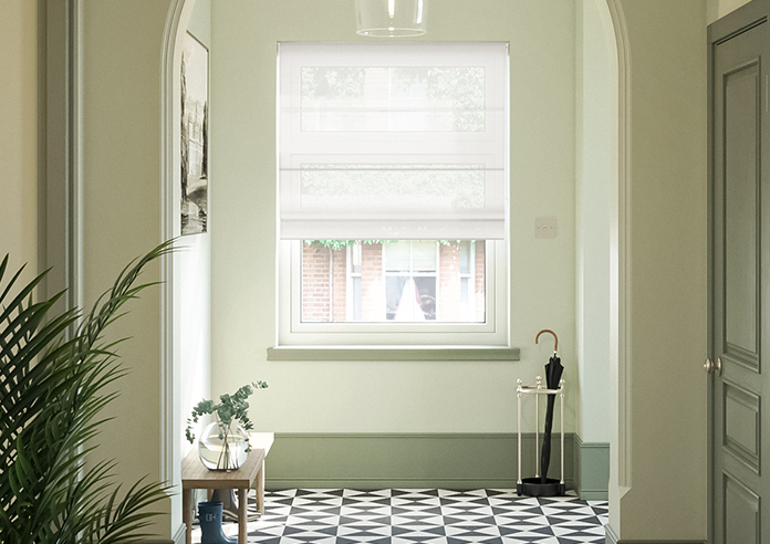 Teramo Voile, Balmy White - Motorised Roman Blind - Image 3